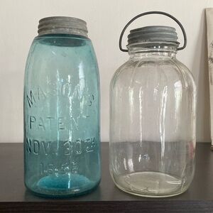 BALL Antique Mason Jars - lot of 2
